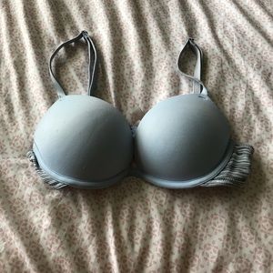 VS PINK BLUE PUSH-UP BRA